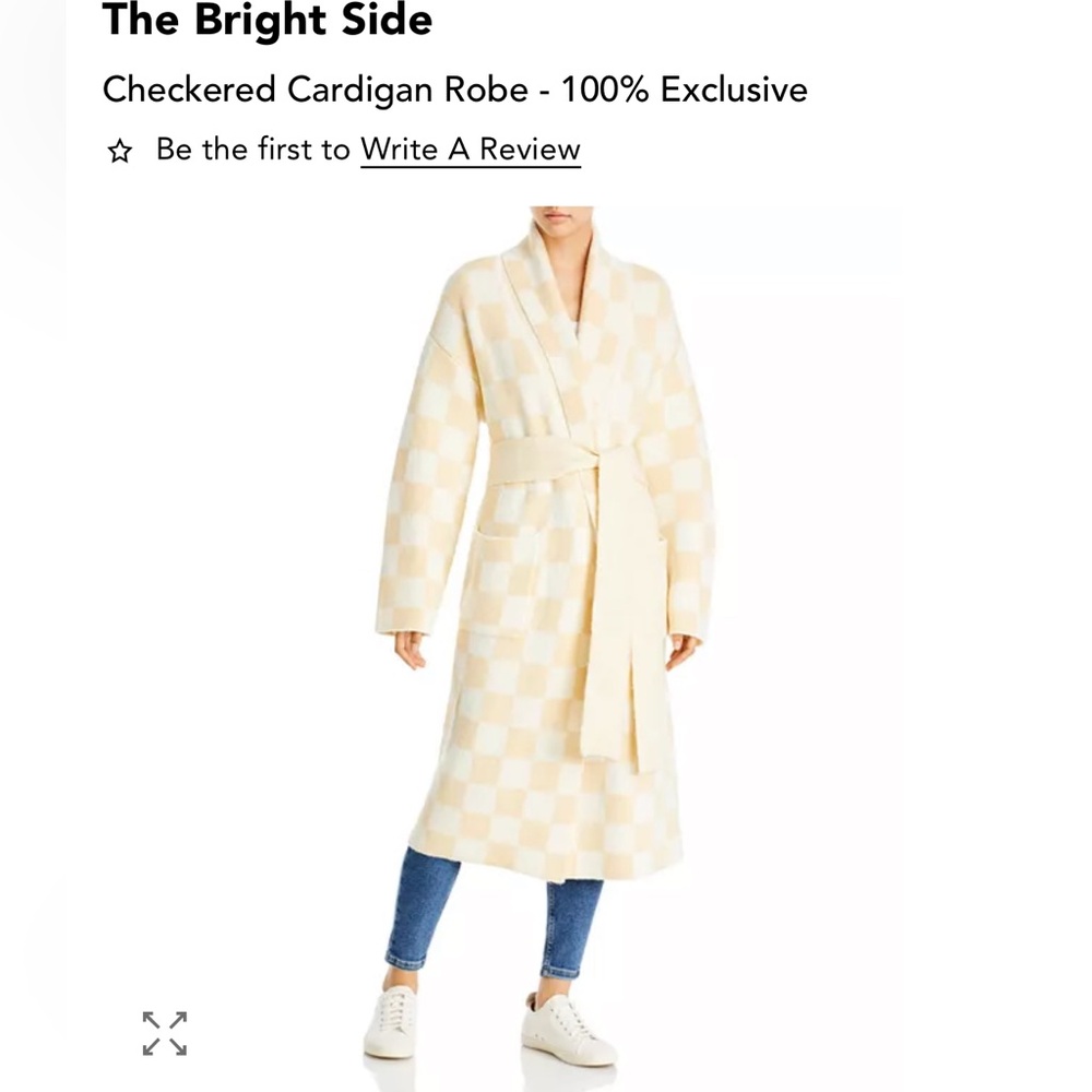 THE BRIGHT SIDE Checkered Cardigan Robe -
